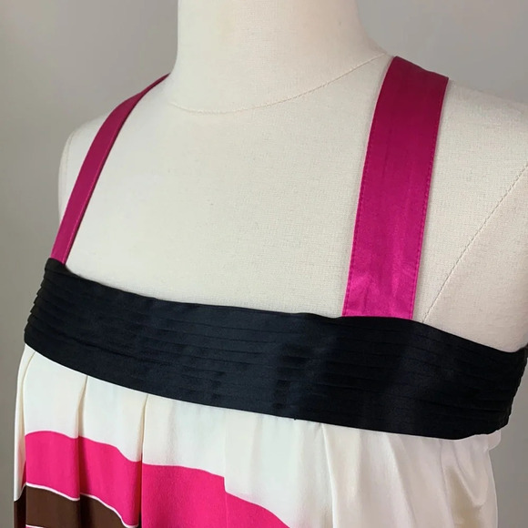 SUE WONG Retro 60s 70s Silk Dress Mod Hippie Cocktail Party, Size 12 - Picture 6 of 13